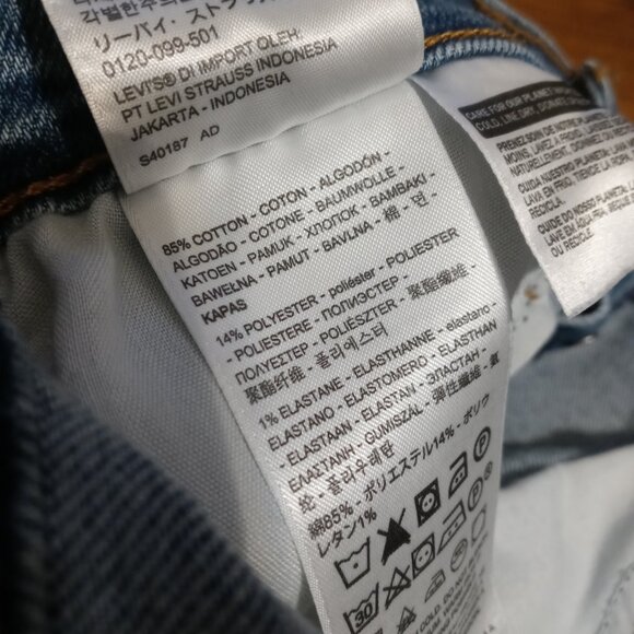 LEVI'S wedgie straight jeans in summer love (sz31) - Picture 12 of 16